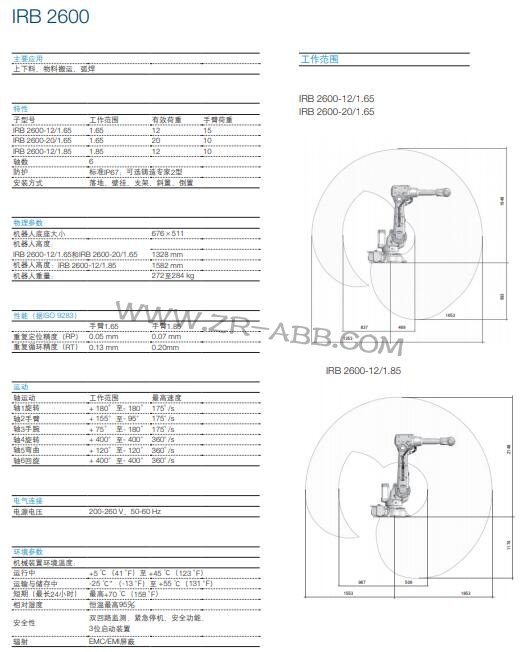 ABB工業(yè)物料搬運機(jī)器人IRB 2600租賃